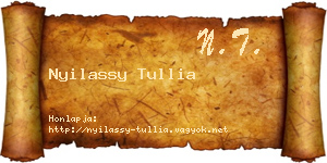 Nyilassy Tullia névjegykártya